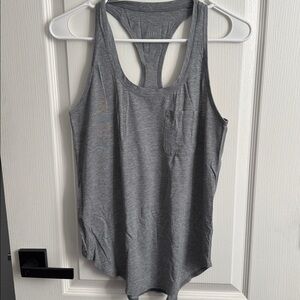 Gray Racerback Tank Top